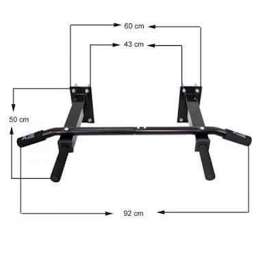 Wall mounted pull up bar
