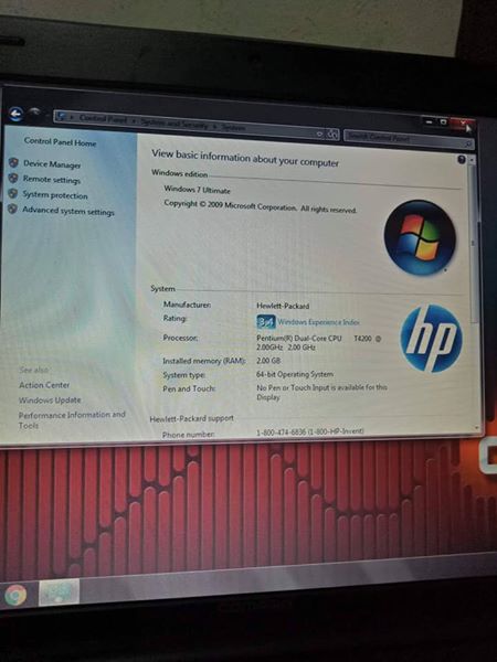 Laptop HP compaq CQ40