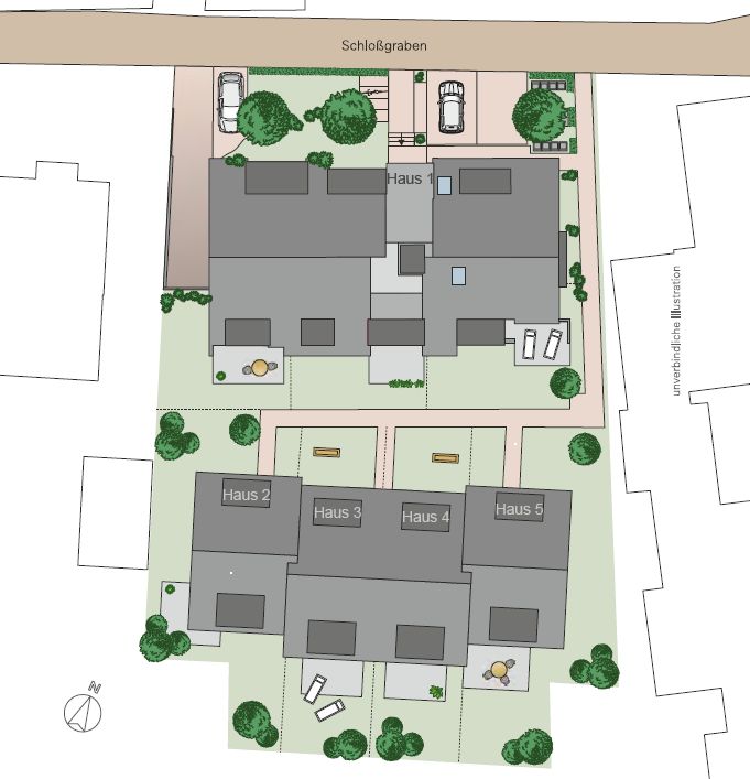 Durchdachtes Reihenmittelhaus mit großzügigem Wohn-/Essbereich mit Blick ins Grüne