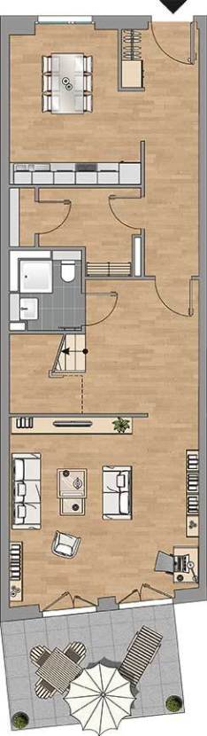 Traumhafte 3-Zi-Maisonette-Wohnung mit Einbauküche und zwei Balkonen
