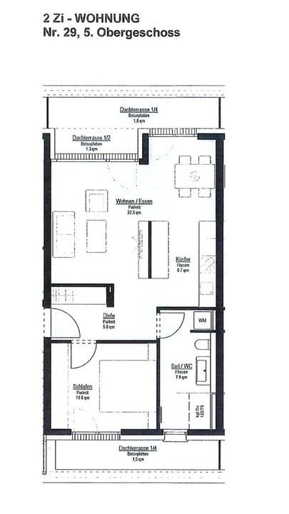 Moderne Penthousewohnung mit Küche und Stellplatz in Stuttgarter Toplage