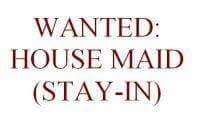 HIRING!!! (  MAID YAYA BOY )