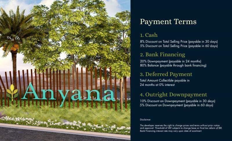 100 sqm Lot for Sale Anyana Bel Air Tanza Cavite
