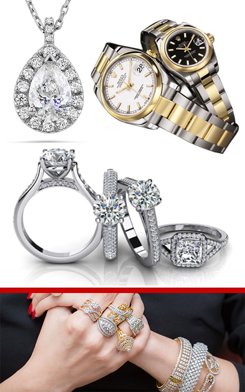 We buy Jewelries, diamonds, Swiss watches and expensive bags and we pay SPOT CASH!