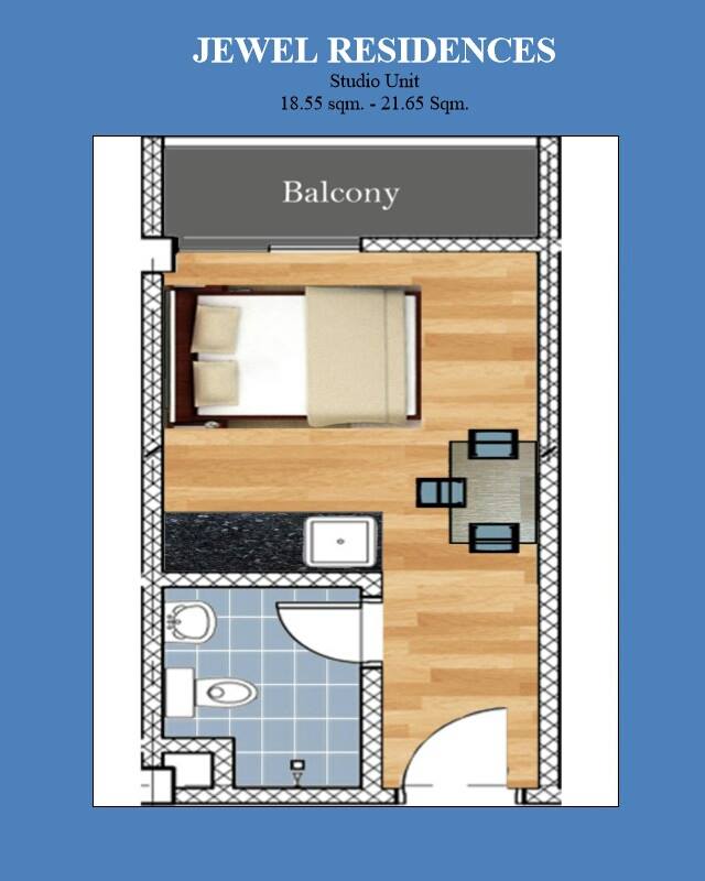 studio type with balcony