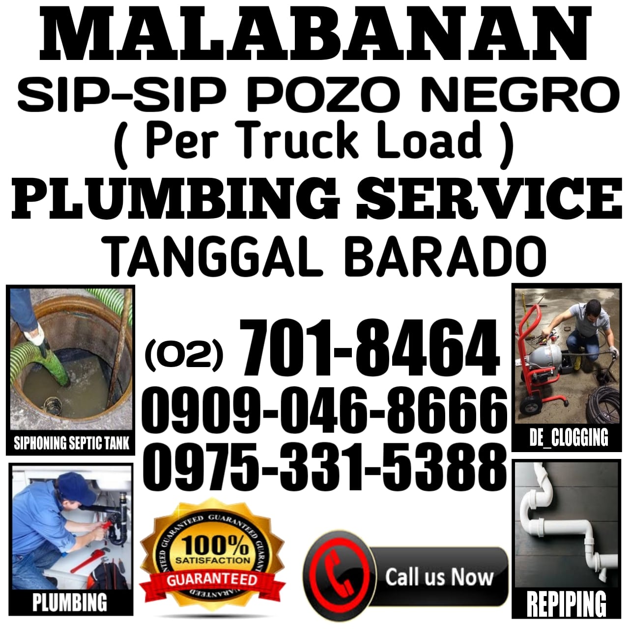 MALABANAN SIPHONING POZO NEGRO PLUMBING SERVICE CALOOCAN 09090468666 09753315388 7018464