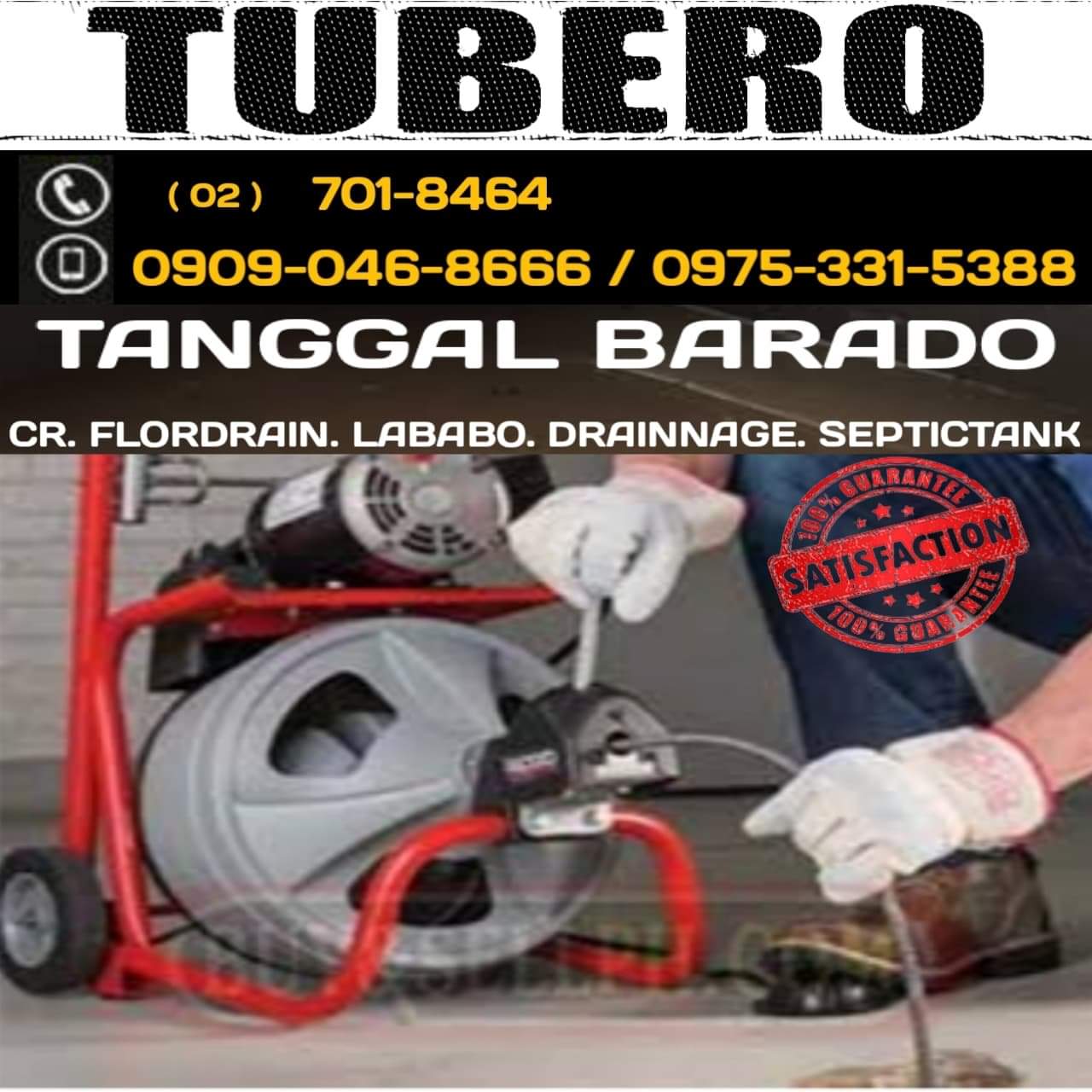 TUBERO TANGGAL BARADO VALENZUELA CITY 09090468666 09753315388 7018464 DECLOGGING