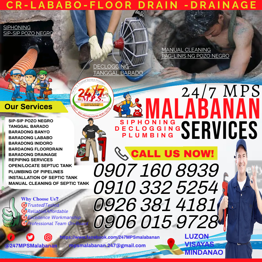 24/7 MPS MALABANAN SIPHONING, DECLOGGING & PLUMBING SERVICES