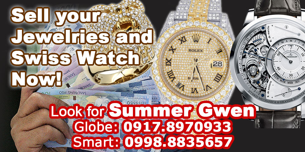 Sell us your Diamond Jewelries & Swiss watches! Ph: 0998.8835657